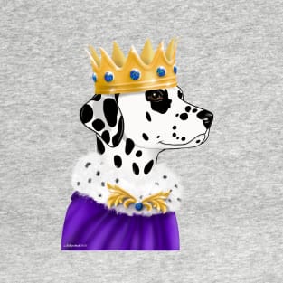 Dalmatian If the Crown Fits black spotted T-Shirt